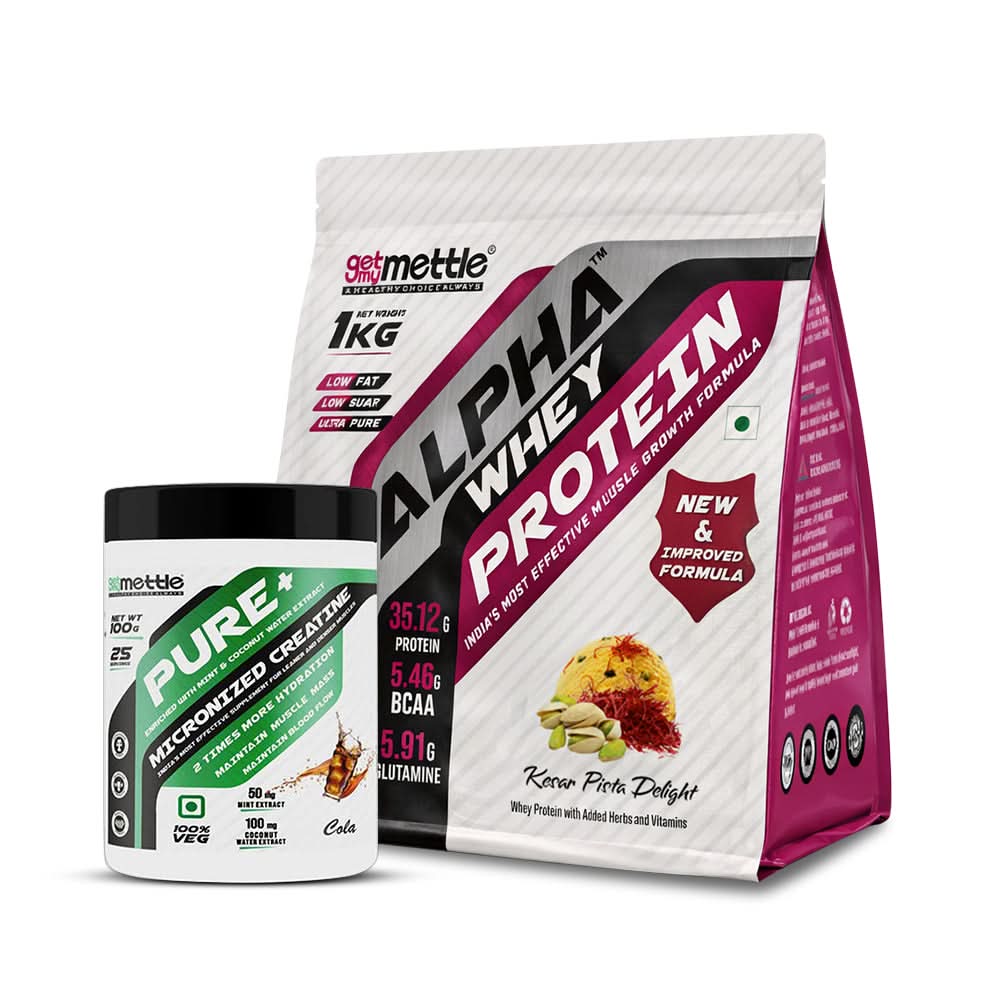 Alpha whey 1kg + Creatine 100gm (cola)