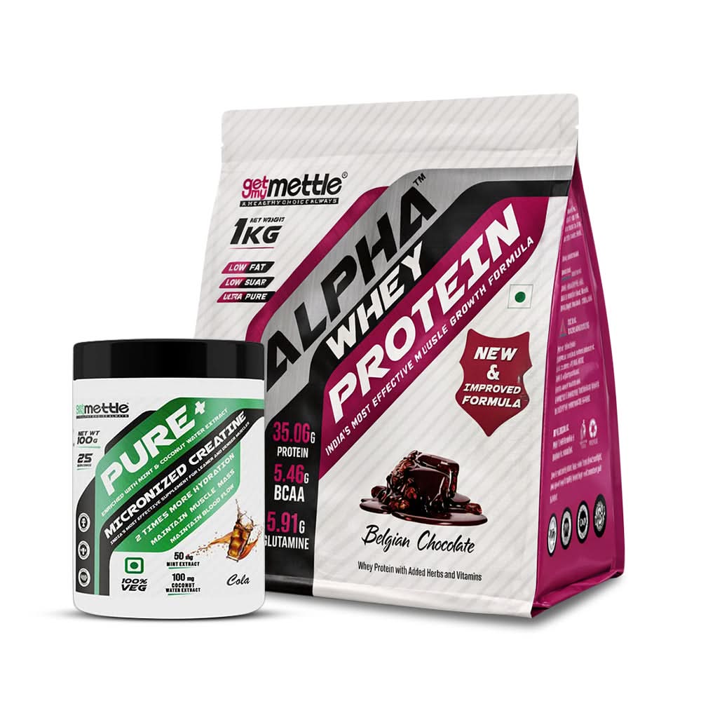 Alpha whey 1kg + Creatine 100gm (cola)