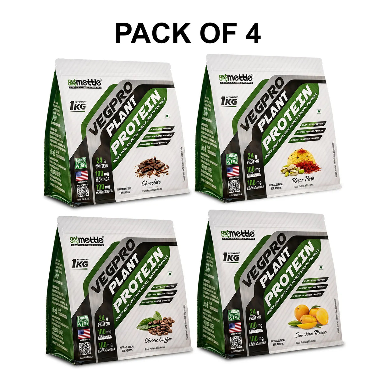 GetmyMettle Veg Pro | Plant Protein 24g