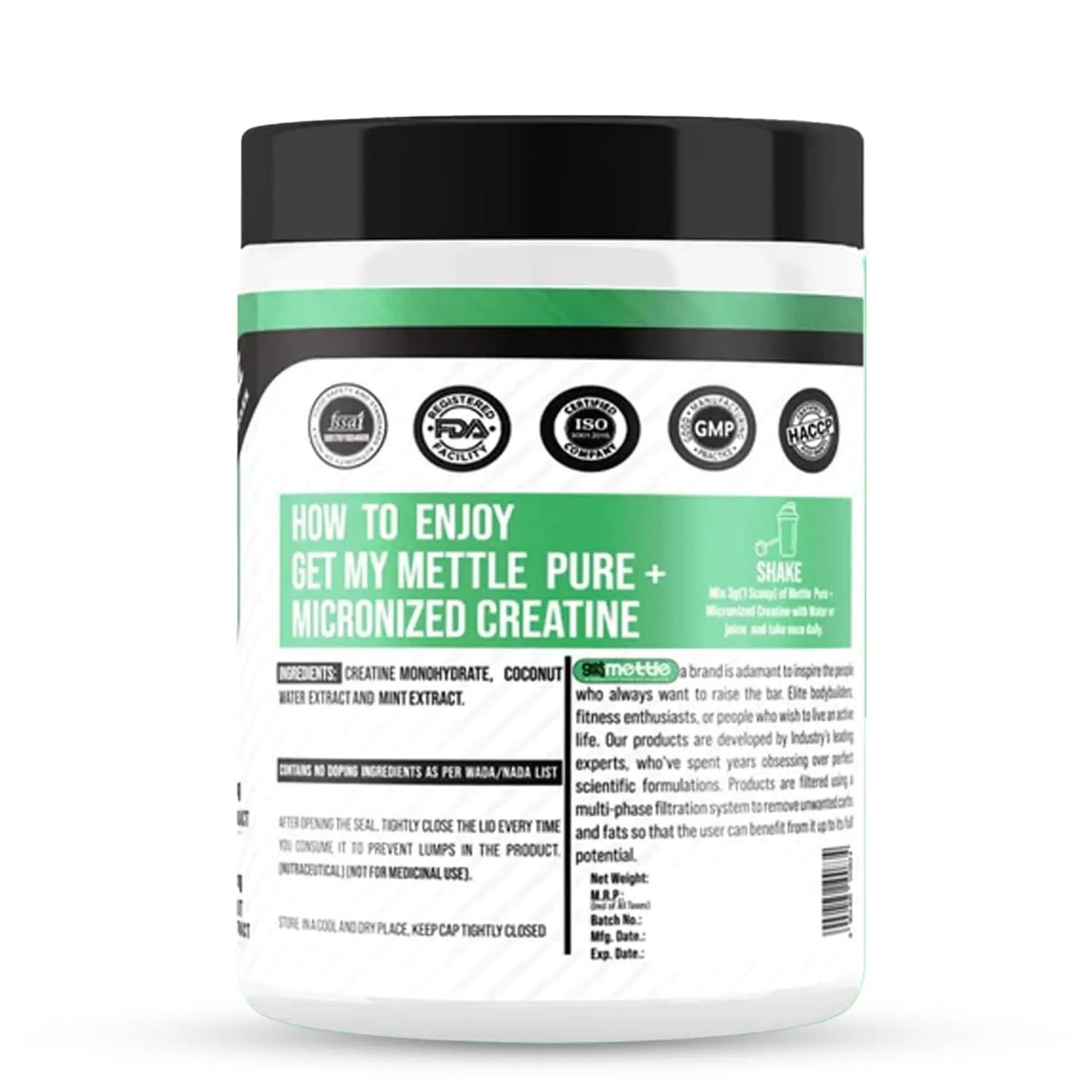 GetmyMettle Pure+ Micronized Creatine