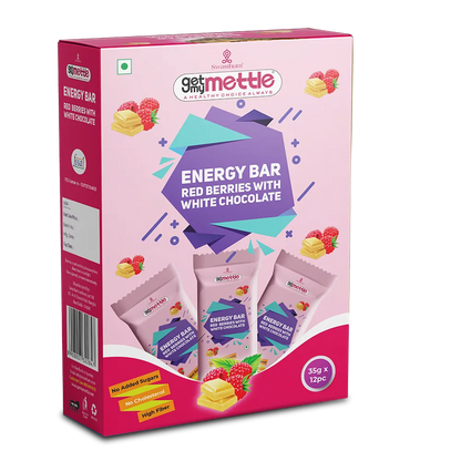 GetmyMettle Red Berries with White Chocolate Energy Bars