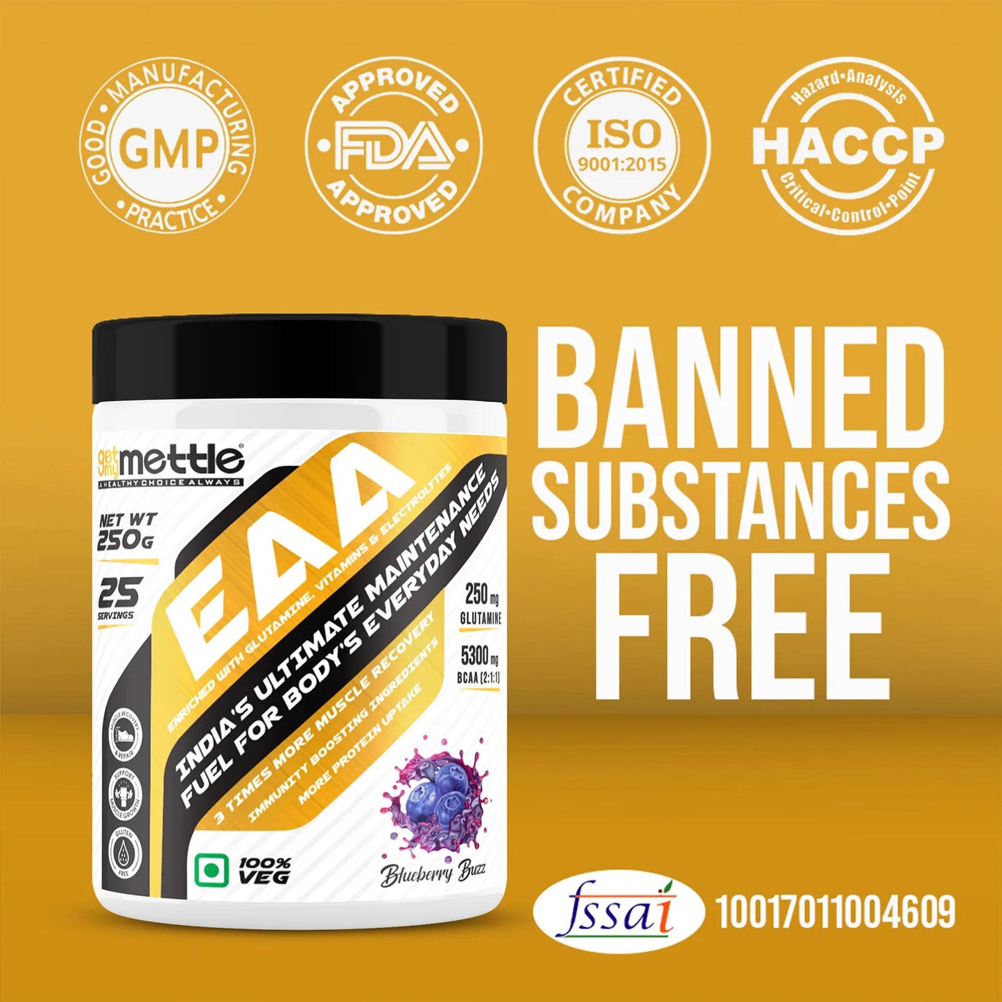 GetmyMettle EAA: Ultimate Maintenance Fuel Enriched with Glutamine, Vitamins, and Electrolytes