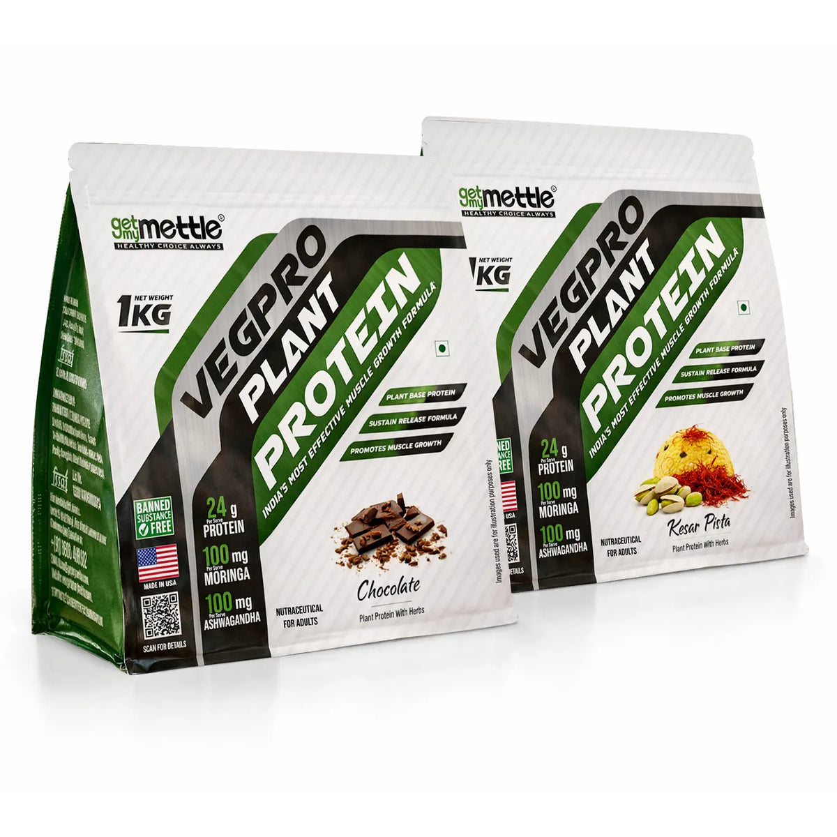 GetmyMettle Veg Pro | Plant Protein 24g