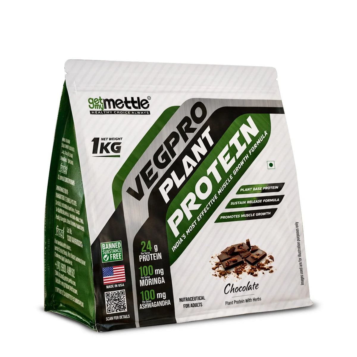 GetmyMettle Veg Pro | Plant Protein 24g