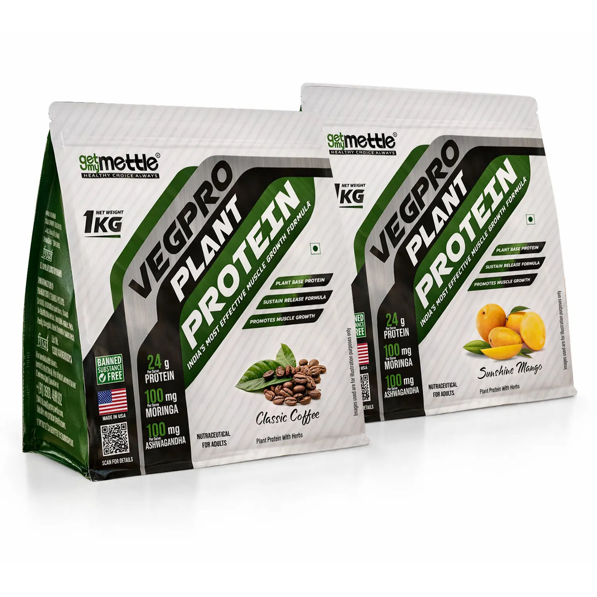 GetmyMettle Veg Pro | Plant Protein 24g