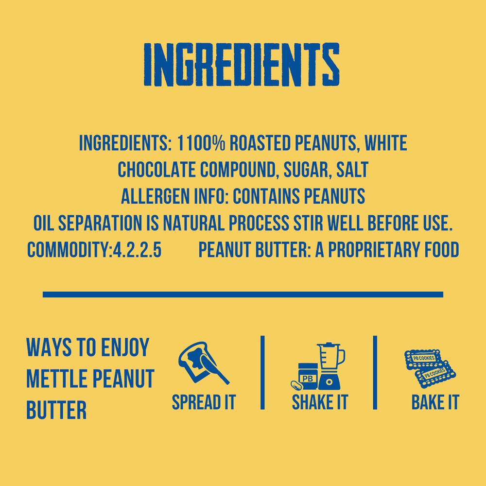 GetmyMettle Peanut Butter with white Chocolate.