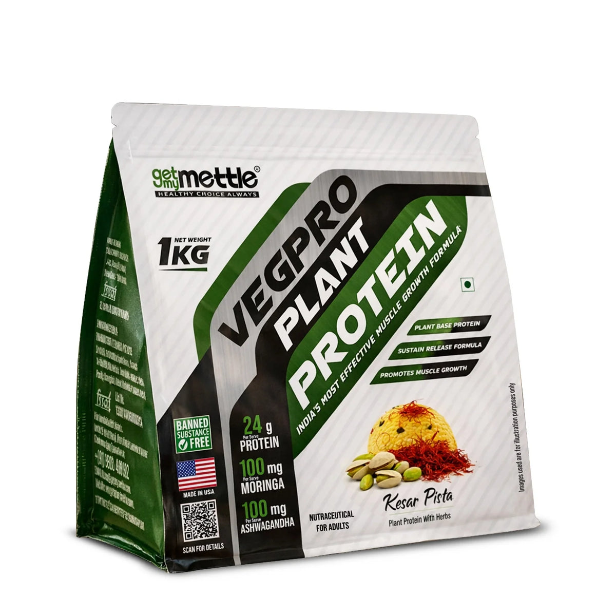 GetmyMettle Veg Pro | Plant Protein 24g