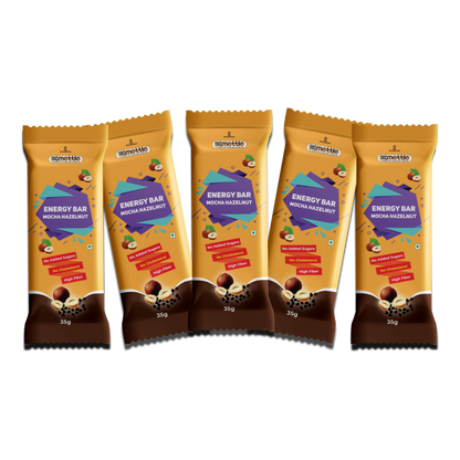 GetmyMettle Mocha Hazelnut Energy Bar Pack of 5
