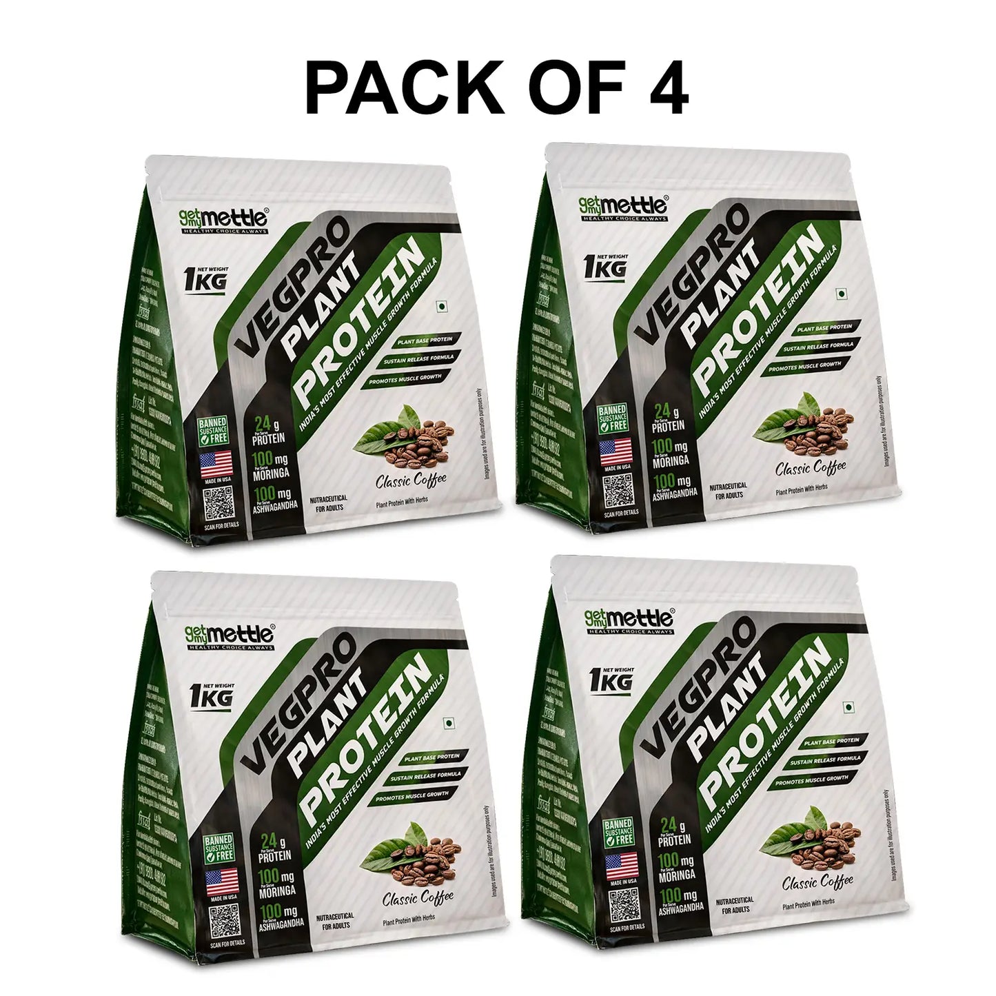 GetmyMettle Veg Pro | Plant Protein 24g