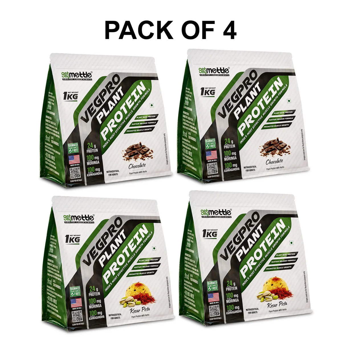 GetmyMettle Veg Pro | Plant Protein 24g