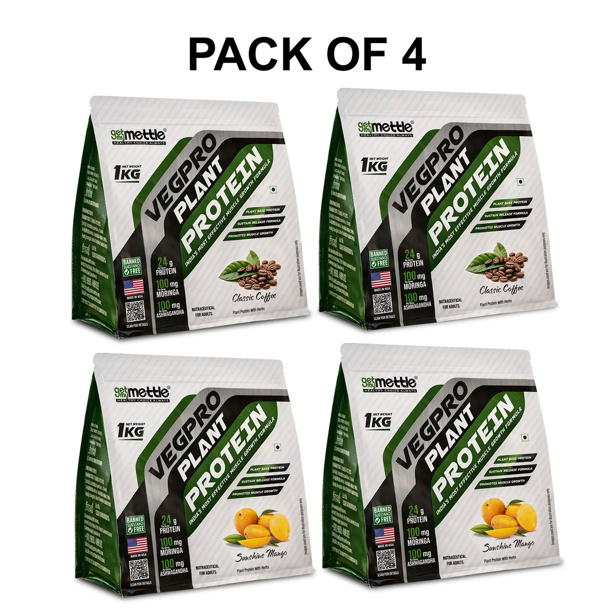 GetmyMettle Veg Pro | Plant Protein 24g