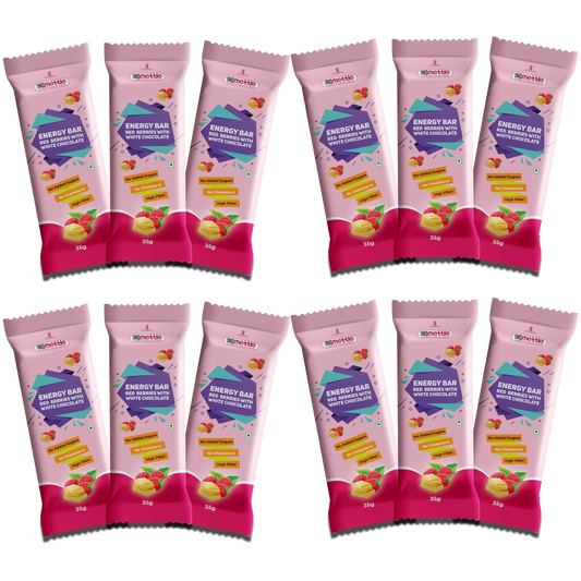 GetmyMettle Red Berries with White Chocolate Energy Bars