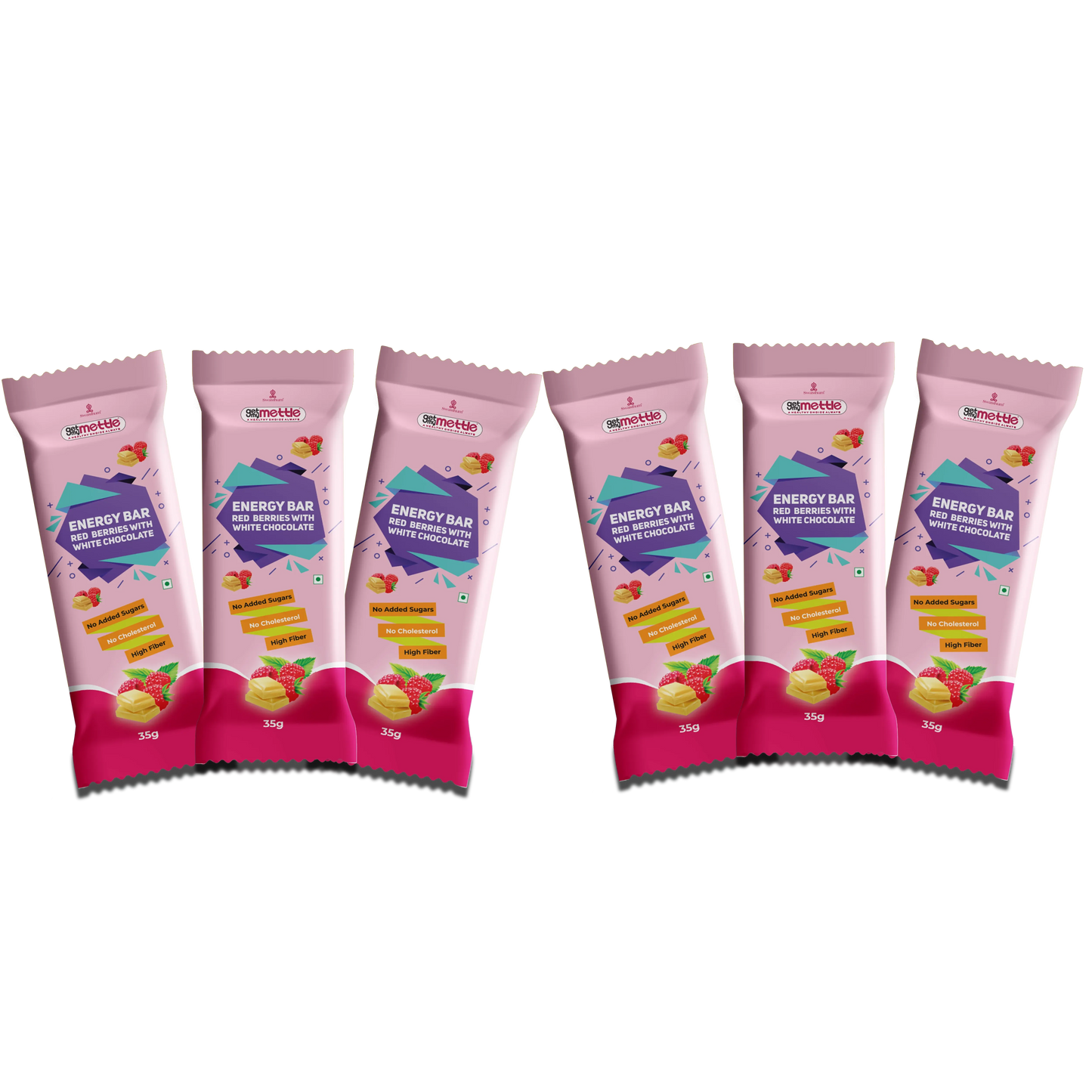 GetmyMettle Red Berries with White Chocolate Energy Bars