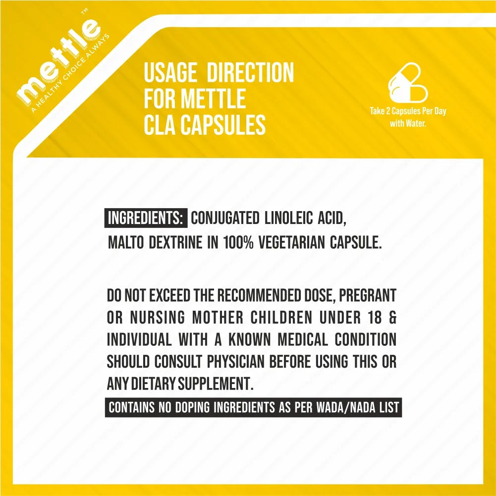 GetmyMettle CLA | In 100% Veg Capsules 1000 MG