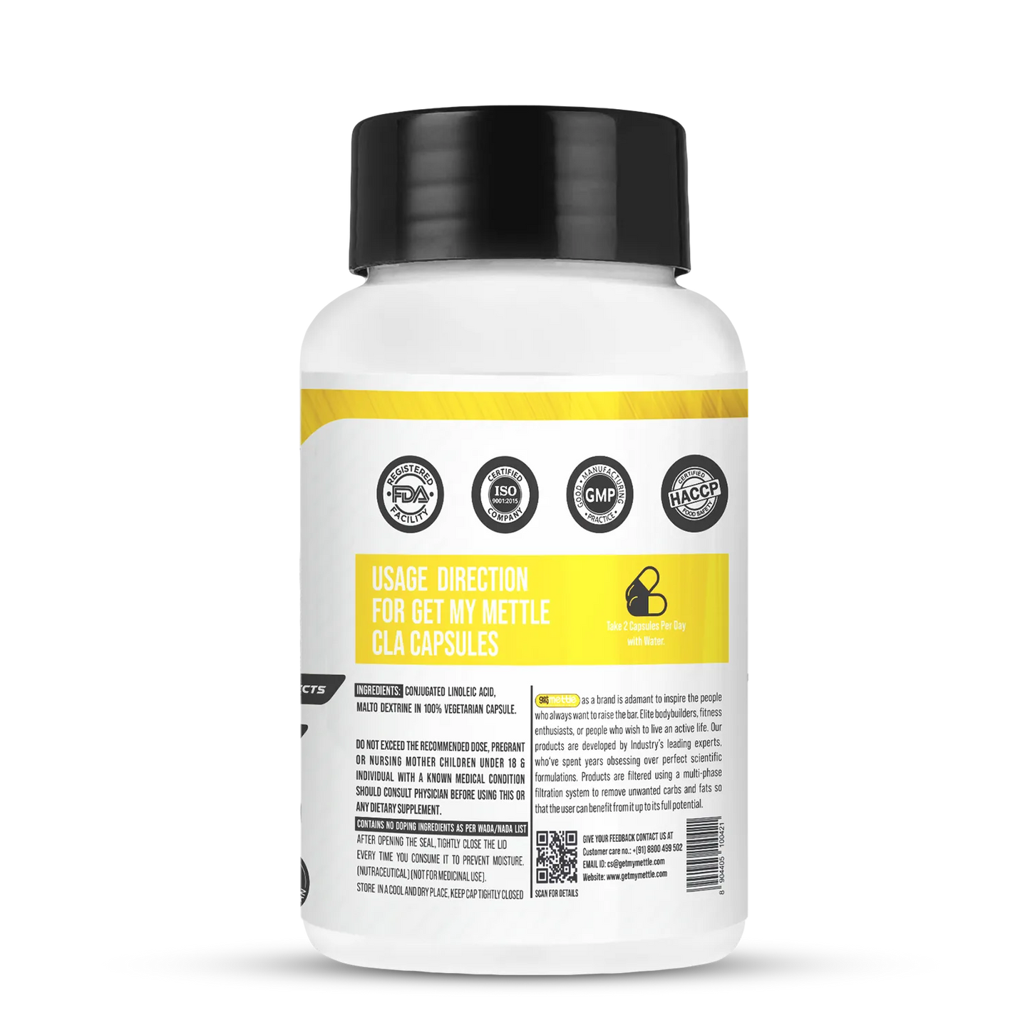 GetmyMettle CLA | In 100% Veg Capsules 1000 MG
